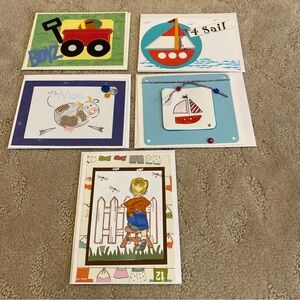 Colorful Kids Birthday Cards Set of 5